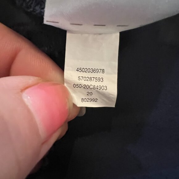 Chico's Sz 4 Half Placket Shirt Midi Dress Navy Blue Modal Casual Comfortable - Picture 8 of 8